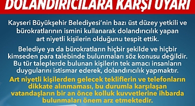 BÜYÜKŞEHİRDEN ÖNEMLİ UYARI!