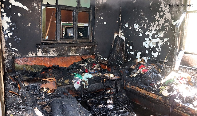 MÜSTAKİL EVDE ÇIKAN YANGIN KORKUTTU!