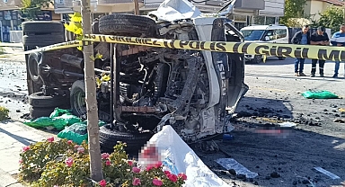 FRENİ PATLAYAN KAMYONET DEHŞET SAÇTI!