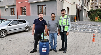 TALAS'TA ATIK YAĞLAR EKONOMİYE DÖNÜŞÜYOR...