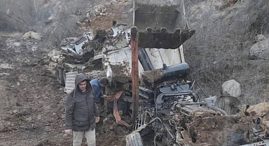 KAMYON ŞARAMPOLE YUVARLANDI!
