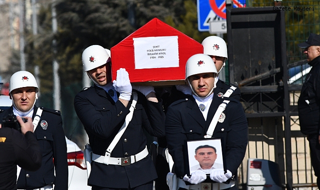 ŞEHİT POLİS MEMURU İÇİN TÖREN DÜZENLENDİ