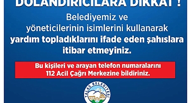 TALAS BELEDİYESİ'NDEN UYARI!