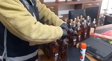 30 ŞİŞE SAHTE ALKOL ELE GEÇİRİLDİ!
