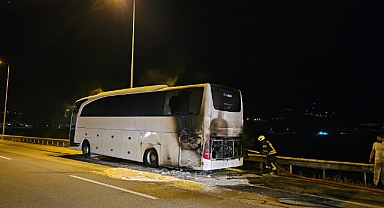 OTOBÜS YANDI, FACİADAN DÖNÜLDÜ
