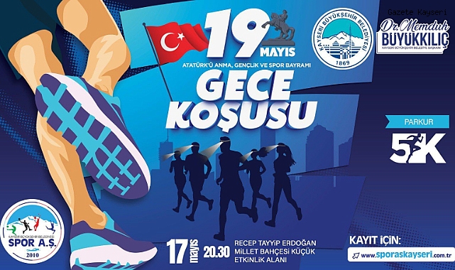 BÜYÜKŞEHİR SPOR A.Ş.’DEN 19 MAYIS GECE KOŞUSU