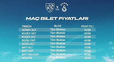 BİLET FİYATLARI BELLİ OLDU