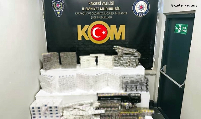 KAYSERİ'DE 2 BİN PAKET KAÇAK SİGARA ELE GEÇİRİLDİ