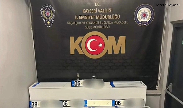 KAYSERİ POLİSİNDEN 'SAHTE PLAKA' OPERASYONU