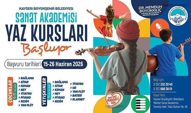 BÜYÜKŞEHİR'DE YAZ KURSLARI BAŞLIYOR