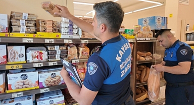 KAYSERİ ZABITASI MARKETLERİ DENETLEDİ